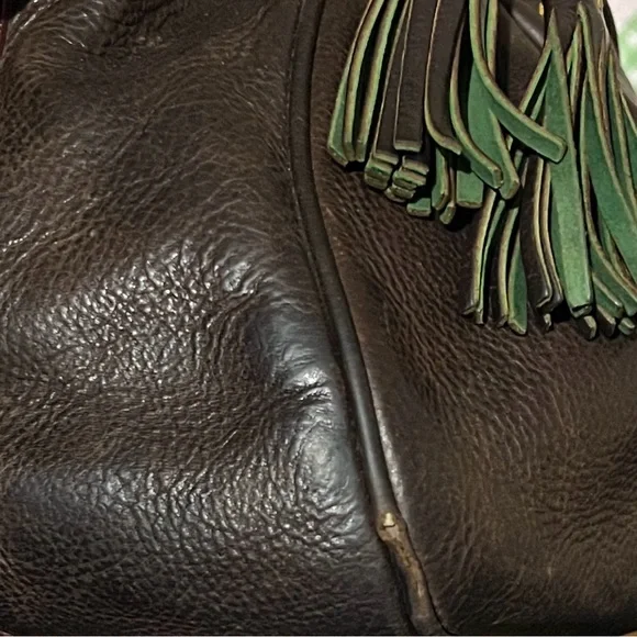 Dooney & Bourke Florentine Large Leather Satchel Dark Brown - Picture 14 of 15